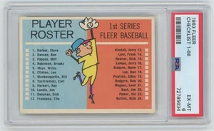 Fleer Checklist SP 1963 PSA 6 682447  - Imagen 1 de 3