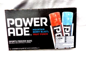 Powerade Mountain Berry Blast + Fruit Punch Sports Freezer Bars, 1.5 oz - 16 ct - Picture 1 of 4