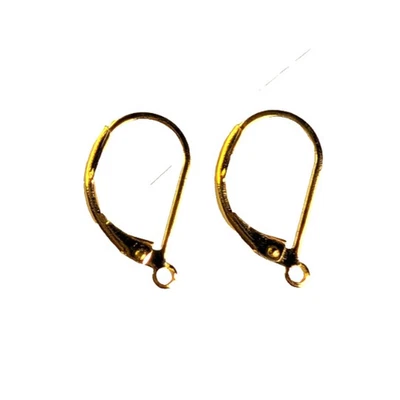 Pendientes de aro enchapados en latón con palanca 15-16 mm 6-20 quilates Foto 1 de 3