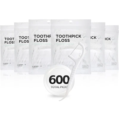 Зубочистки 600 штук для удаления зубного налета зубочистки нити - Изображение 1 из 4