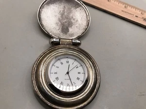 Monogrammed Silver Pocket Watch LGU Doesn’t Work-needs Battery? - Picture 1 of 2