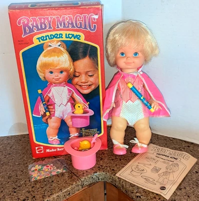 Vtg 1978 Mattel Baby Magic Doll Tender Love Complete with Box 14" blonde - Image 1 of 4