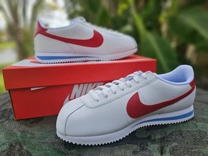 Women SZ 12 Nike Cortez Sneaker Shoes White/varsity Red/Varsity Blue DN1791-108 - Picture 1 of 18