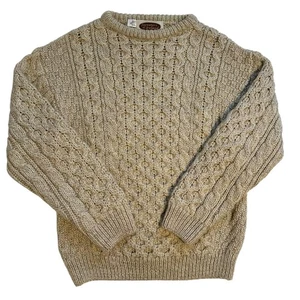NEU traditioneller irischer Wollpullover Haferflocken Kinder 9/10 - Bild 1 von 5