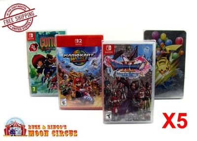 5x JUEGOS NINTENDO SWITCH PLÁSTICO Y STEELBOOK - PROTECTOR CAJA PROTECTORA TRANSPARENTE  Foto 1 de 4