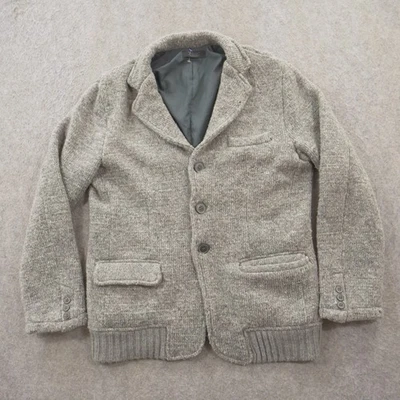 Zara Cardigan Sweater Sport Coat Mens Large Gray Knit Button Up Wool - Image 1 of 4