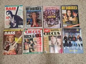 80s 90s Rock Metal Magazine Lot Hit Parader Circus Bass Player Foundations Ozzy - Picture 1 of 21