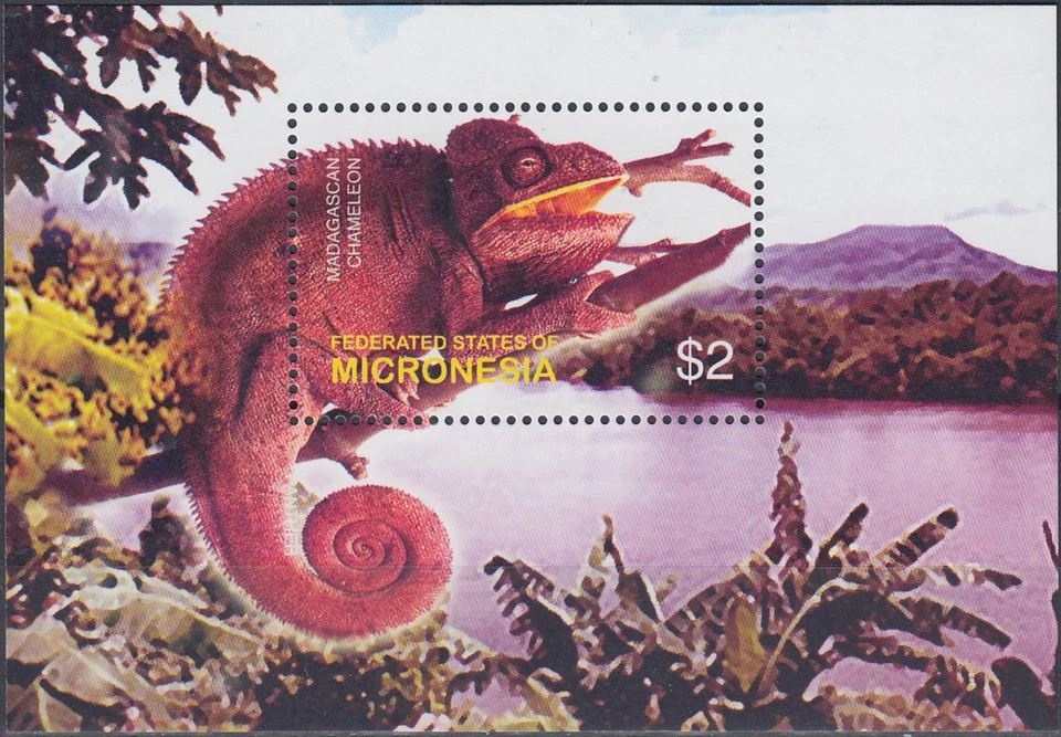 Micronesia S/S Reptiles & Batrachia Malagasy Giant Chameleon 2003 MNH-7 Euro - Image 1 of 1