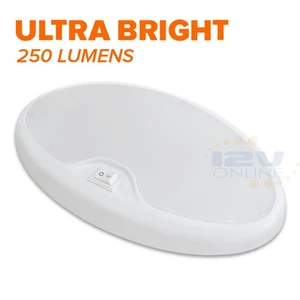 12V 6" Oval LED Pancake Ceiling Light RV Camper Trailer Interior with Switch - Bild 1 von 10