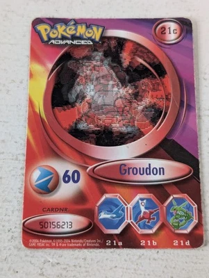 Fox Kids Nintendo Pokemon Pokémon Advanced 21c Groudon 3D Card Please Read - Image 1 of 4