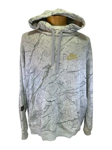 Felpa con cappuccio Nike Team Sports grigia taglia XL marmorizzata stampa oro logo swoosh abbigliamento sportivo - Foto 1 di 7