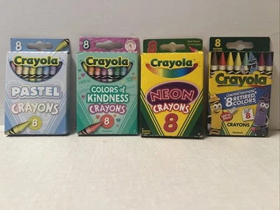 Crayola Crayon 4x Of 8 Count - Neon, Pastel, Colors Of Kindness, Retired Colors - Image 1 of 3