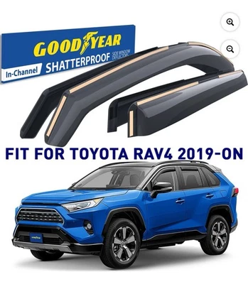 Deflectores de ventana Goodyear para Toyota Rav4 2019-2025 viseras de ventilación premium Foto 1 de 4