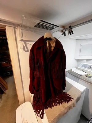 Jo-o-Kay suede jacket with fringe tag size 46L - Image 1 of 4