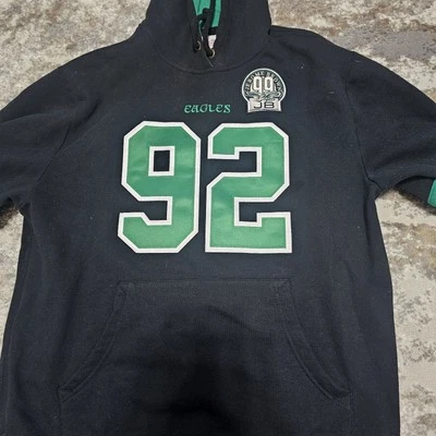 Mitchell And Ness Philadelphia Eagles Reggie White Throwback Jersey Hoodie Sz L - Image 1 of 4