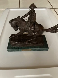 Frederic Remington "Cowboy" Bronze Sculpture - Picture 1 of 10