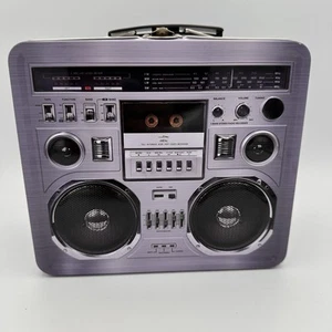 Classified Novelties Retro Boombox Stereo Radio Cassette Recorder Tin Lunchbox - Picture 1 of 16