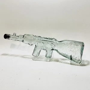 Rifle Gun Large 17" Glass Empty Liquor Bottle Vase Decanter Vintage - Picture 1 of 4