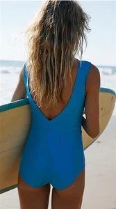 Nuoto Free People Seea Frita stile vintage Maui blu XS nuovo con etichetta - Foto 1 di 4