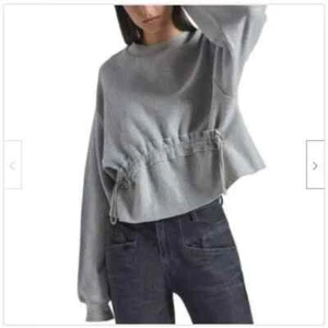 Current/Elliott Sweatshirt Size 1, Small The Bloom Gathered Top Gray Long Sleeve - Picture 1 of 13