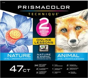 Prismacolor Technik - Level 1 Zeichnen & Schattieren Natur UND Tier Set - 47 Stück - Bild 1 von 1