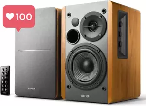 Premium R1280DB 2.0 Lifestyle Bookshelf Bluetooth Studio Speakers, Black - Picture 1 of 12