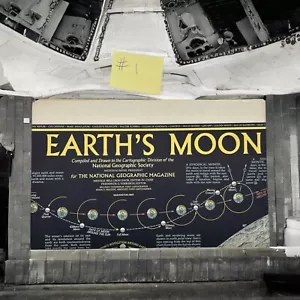 1969 National Geographic The Earth’s Moon Map Space Magazine Poster 40X28 #1 - Picture 1 of 11