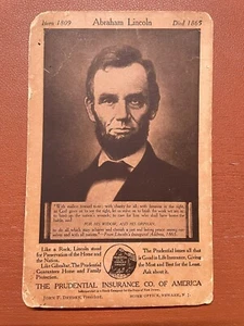 Postal | Anuncio de seguro prudencial del presidente Abraham Lincoln - Imagen 1 de 2