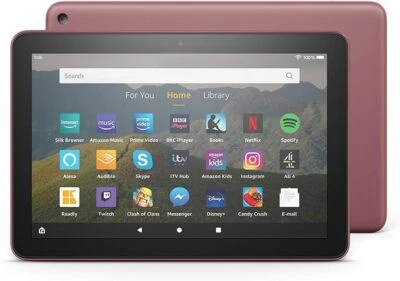 Amazon Fire HD 8 10th Gen 8" Tablet Alexa WiFi 64GB - Plum - Image 1 of 4