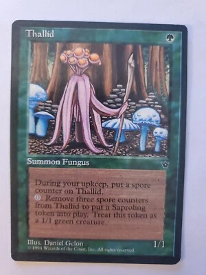 MTG Magic The Gathering Card Thallid Summon Fungus Green Fallen Empires 1994 - Image 1 of 2