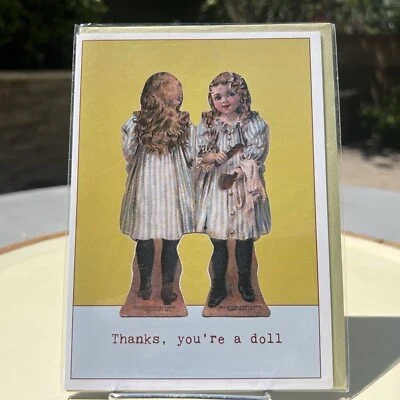 Hohum Thank You Card " Thanks You're a doll" 7"x5" - Image 1 of 4