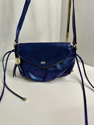 JUICY COUTURE BLUE/PURPLE IRIDESCENT CROSSBODY Purse Bag Y2K - Image 1 of 4