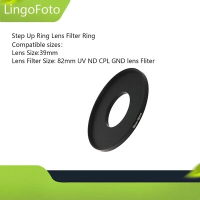 Anillo de filtro de lente de anillo ascendente 39-82 mm UV/ND/CPL GND adaptador de lente anillo de filtro Foto 1 de 4