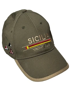 Vintage 90s Y2K 2000s Sicilia Sicily Italy Italian Yacht Club Embroidery Hat Cap - Picture 1 of 5