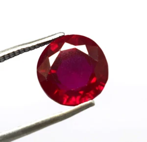 AAA Impecable Corte Redondo Birmano Rojo Rubí Alta Calidad Rubí 5-6 Ct Piedra Preciosa Suelta - Imagen 1 de 8