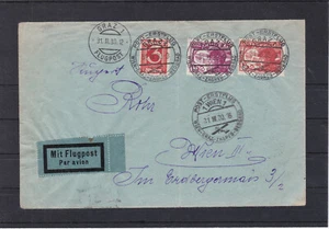 RARO - PRIMER VUELO correo aéreo REAL usado 31.3.1930 sello especial ¡LEER!!!!!l  - Imagen 1 de 2