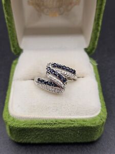 Blue Sapphire Sterling Silver .925 Ring Size 7
