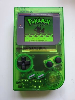 Modded verde claro Nintendo DMG-01 GameBoy con pantalla LCD retroiluminada IPS v4 Game Boy Foto 1 de 4