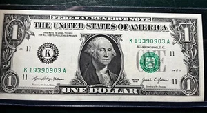 1939 9 March/September 3 Birthday note K 19390903 A  Fancy Serial # $1 Bill - Picture 1 of 2