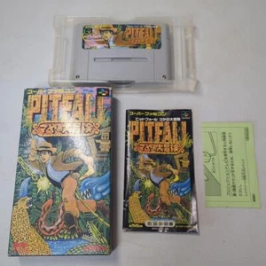 Nintendo Super Famicom Pitfall The Mayan Adventure w/Box SFC SNES Japan Used - Picture 1 of 8