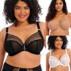 Elomi Matilda Bra Underwired Sheer Plunge 9800 Non-padded DD to K Cups!