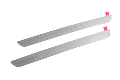 2019-2025 Traverse Malibu Front Door Sill Plates w/ Chevrolet Script 23248217 OE - Image 1 of 2
