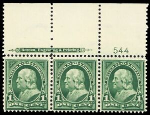 279, Mint NH PL# Strip of Three Stamps CV $85+ *---* Stuart Katz