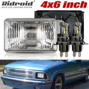 Pair 4x6" LED Headlights Hi/Lo Sealed Beam fit for Chevy S10 1994 1995 1996 1997