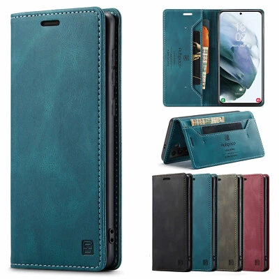 Shockproof Case Flip Wallet Leather Stand Case Cover For Samsung Galaxy Phone - Image 1 of 4