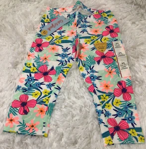 Cat & Jack Girls Capri Length Leggings Floral Size XS 4-5 NWT Free Shipping - Picture 1 of 2