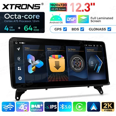 4G Android 14 Octa-Core Car GPS Stereo Radio 64GB DSP For BMW X5 E70 X6 E71 CIC - Image 1 of 4