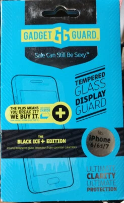 Gadget Guard Tempered Glass Display Guard for iPhone Black Ice + Edition Insured - Image 1 of 3