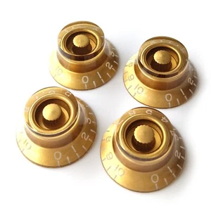 Top Hat Speed Control Knobs – Volume Tone for Gibson & Epiphone Les Paul – Gold - Picture 1 of 8