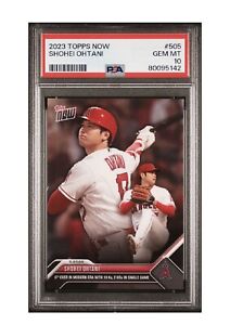 2023 Topps Now Shohei Ohtani #505 10 Ks, 2 HRs IN SINGLE GAME PSA 10 GEM MT MVP